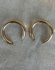 Gold Wide Horseshoe Vintage Hoops