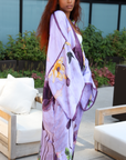 Lavender Blossom Printed Kimono