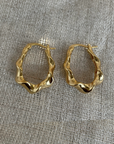 Mini Wave Gold Hoop Earrings