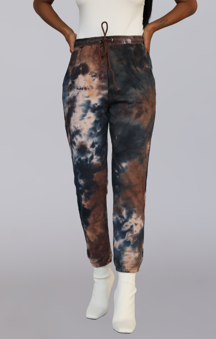 VENUS I TIE DYE JOGGERS (BURGUNDY MIX)