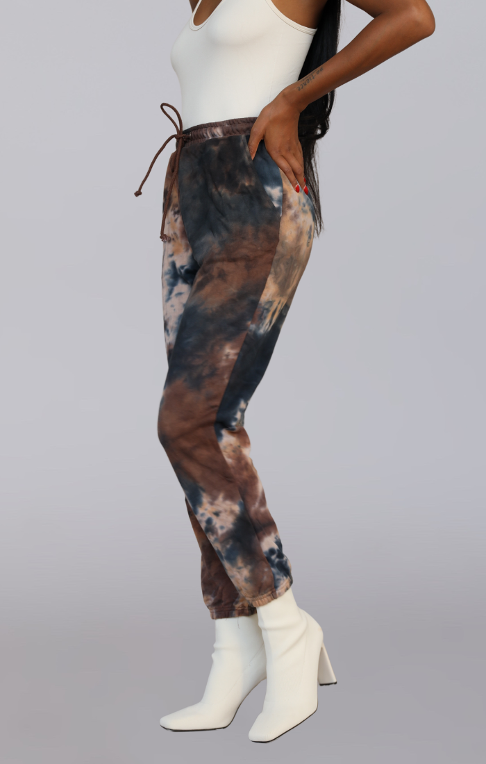 VENUS I TIE DYE JOGGERS (BURGUNDY MIX)